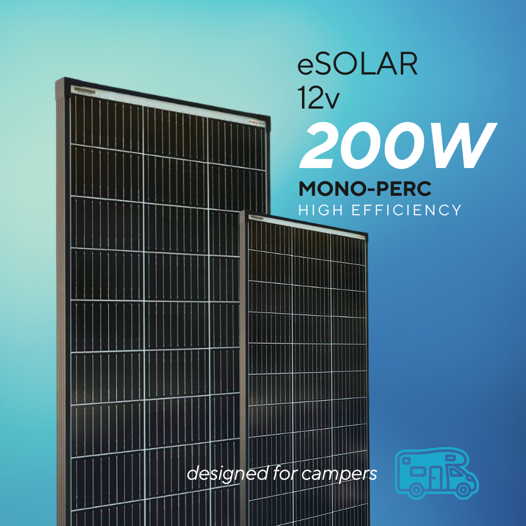 PAINEL SOLAR 200w MONO PERC 12v Autocaravana