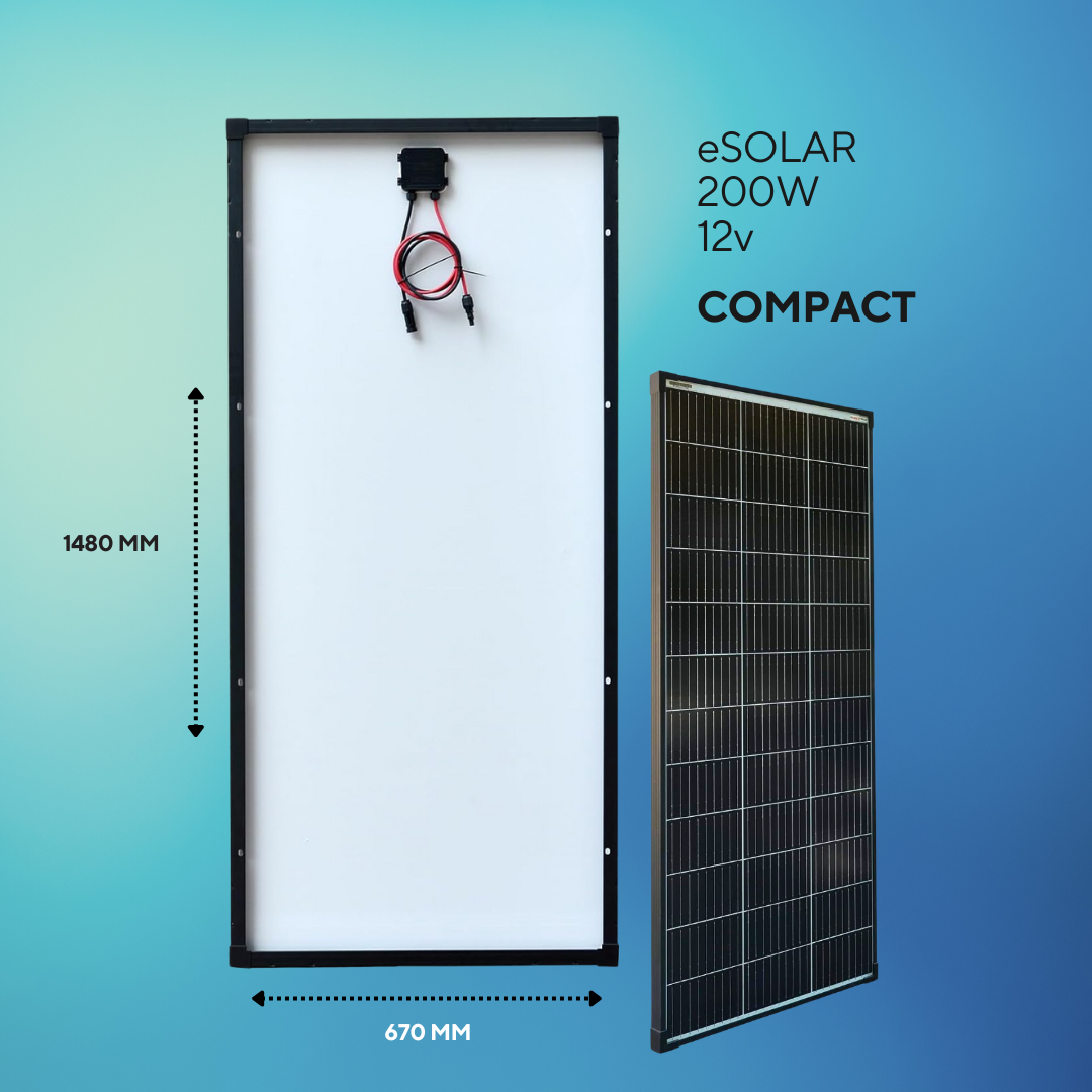 PAINEL SOLAR 200w MONO PERC 12v Autocaravana