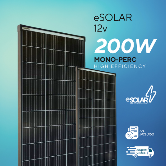 PAINEL SOLAR 200w MONO PERC 12v Autocaravana